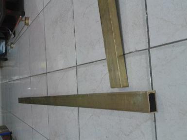 Brass Square Tube size 1.5'' x 1'' Brass code Brass 001