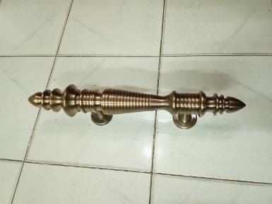 Brass door handle Item Code AC.025A size long 445mm.wide 70 mm.H under 60mm.Base 54mm.